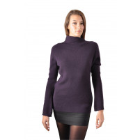 pull pure cashmere femme col asymétrique