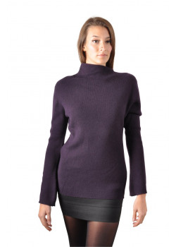 pull pure cashmere femme col asymétrique